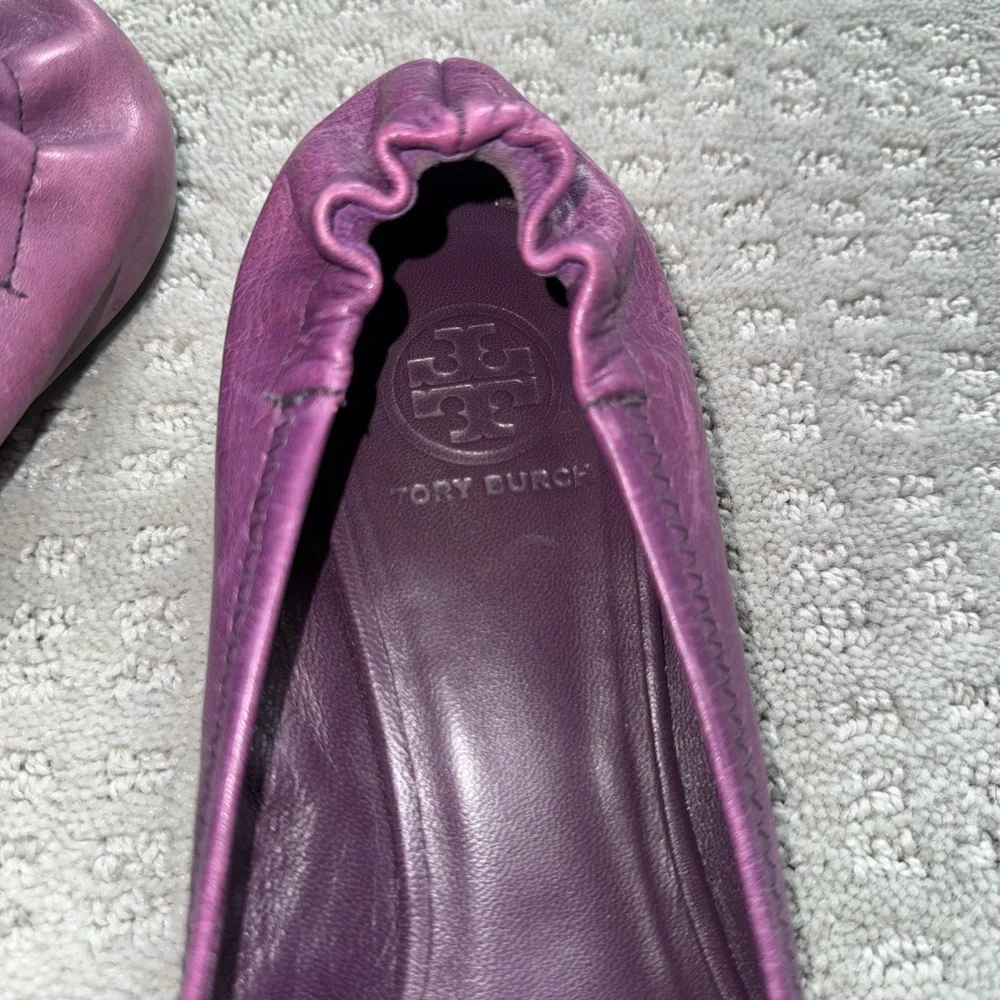 Tory Burch Miller Purple Flats & JCrew vibrant yellow flats - Picture 7 of 16